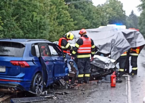 Tragicky skončila nedělní nehoda u Pozděchova na Vsetínsku. Foto: HZS ZLK
