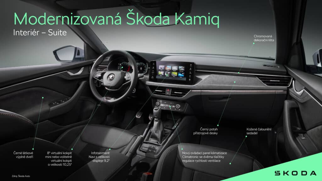 Nový interiér vozů Škoda Scala a Kamiq. Foto: Škoda