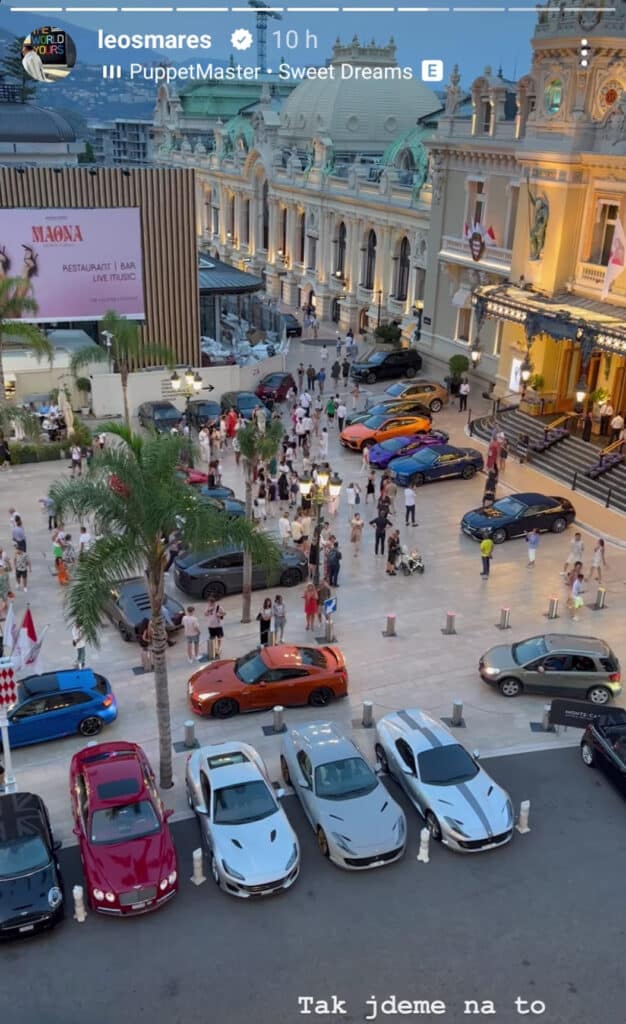 Leoš Mareš má z luxusního hotelu výhled přímo na kasino. Zdroj: Instagram LM
