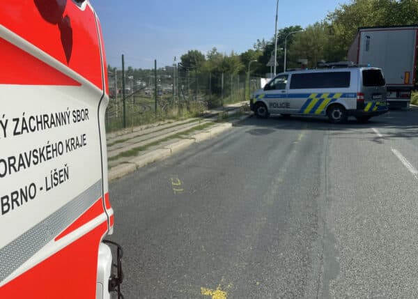 Tragická nehoda v Brně, Kulkově ulici. Foto: HZS