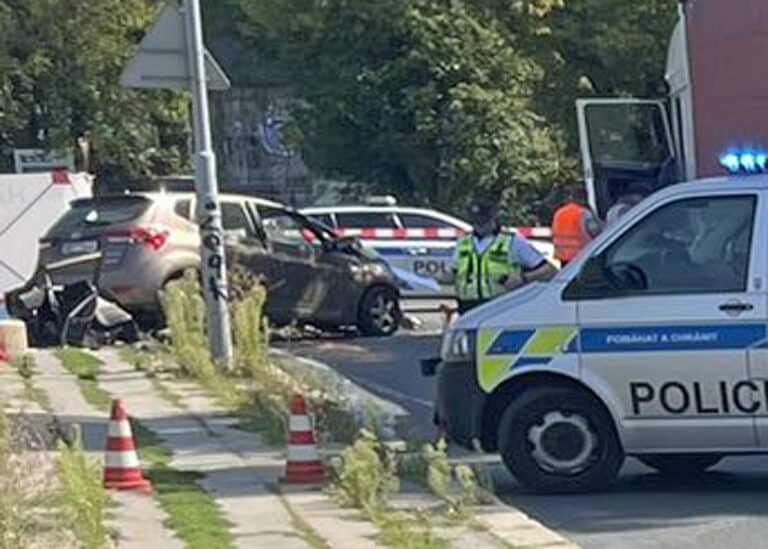 Tragická nehoda v Brně, Kulkově ulici. Foto: HZS