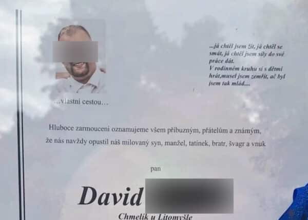 Při tragické nehodě v obci Karle na Svitavsku zemřel David H. Foto: FB