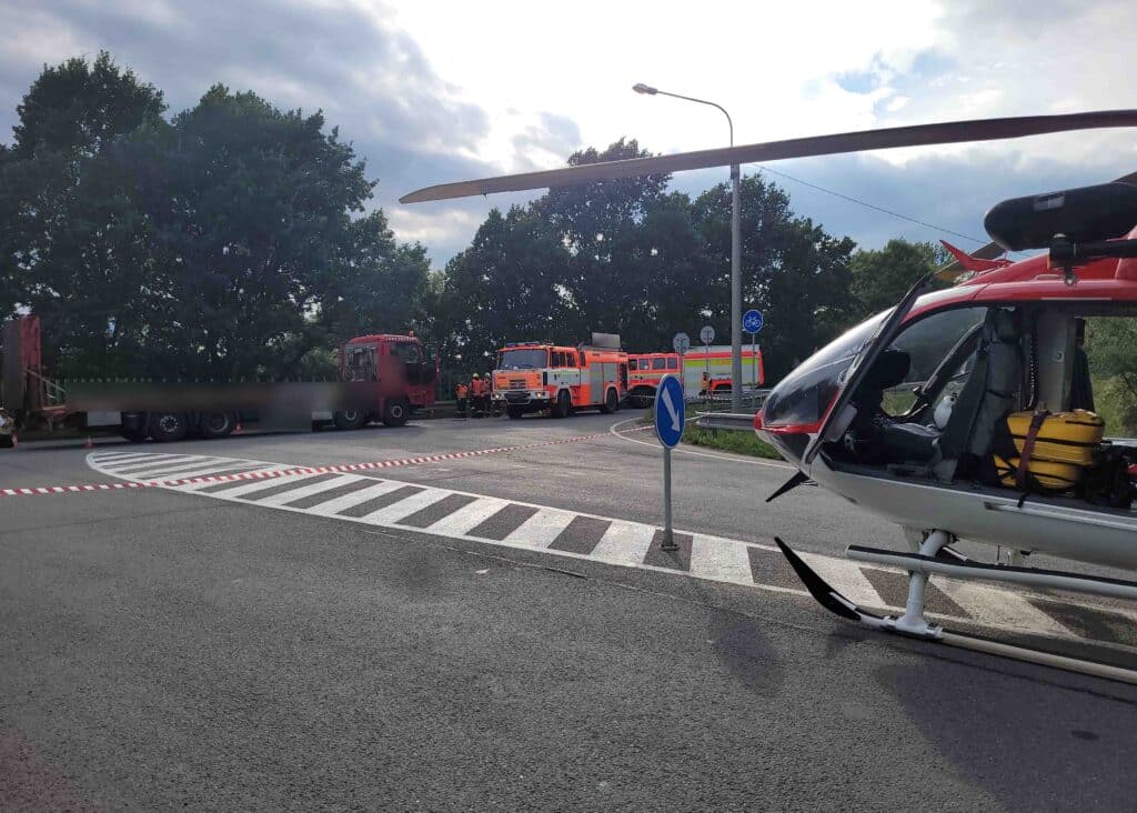 Tragická nehoda u Studénky. Foto: HZS