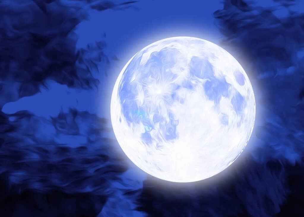 Na obloze bude dnes v noci vidět superúplněk, navíc modrý. Zdroj: CHMÚ/X