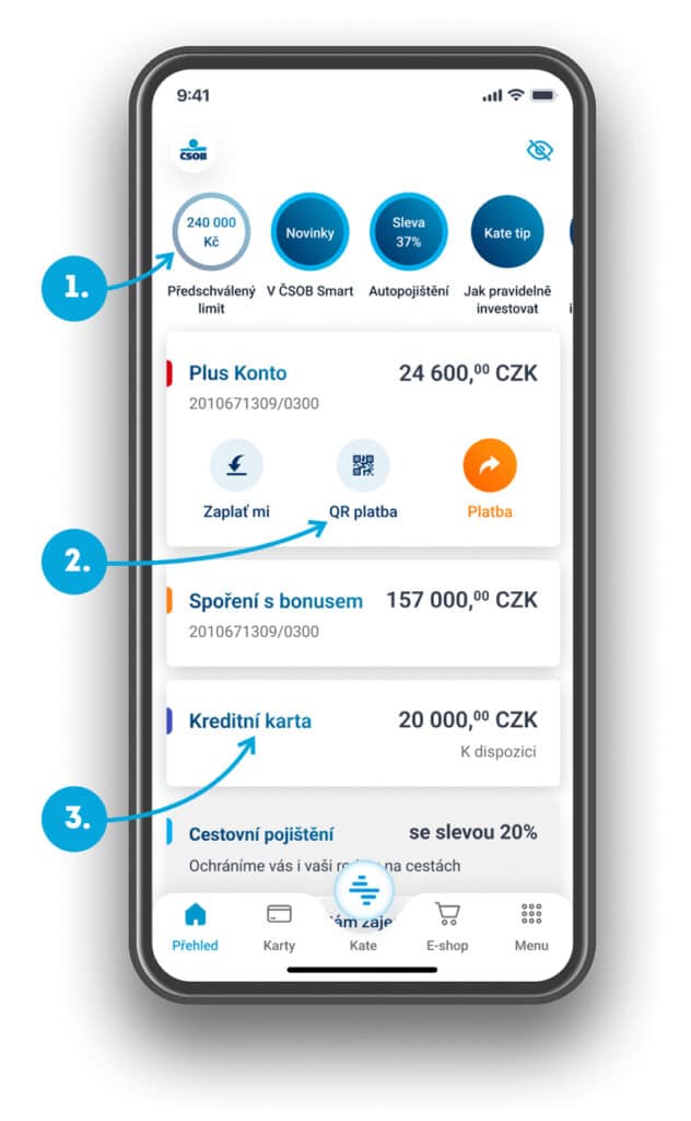 Nová podoba Smart bankingu ČSOB. Zdroj: ČSOB