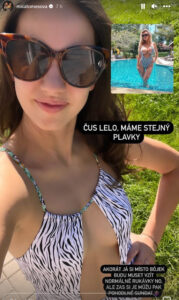 Herečka Michaela Tomešová si utahuje z Lely Ceterové. Zdroj: Instagram