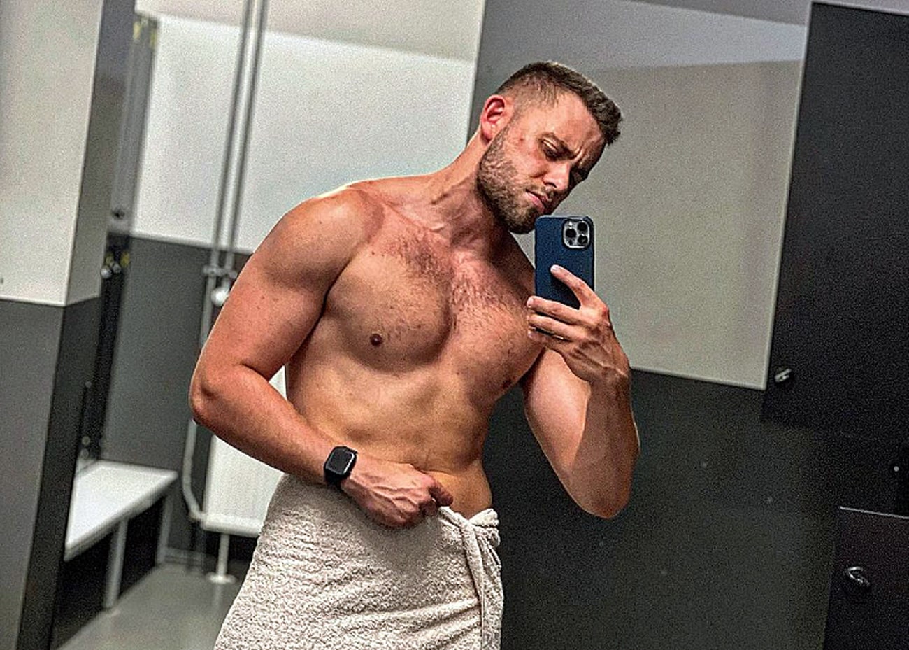 Vincent Navrátil ve fitness centru. Foto: Instagram