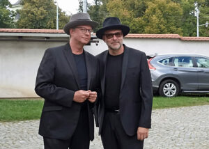 Aleš Cibulka a Michal Jagelka na pohřbu Yvonne Přenosilové. Foto: ČRzprávy.cz