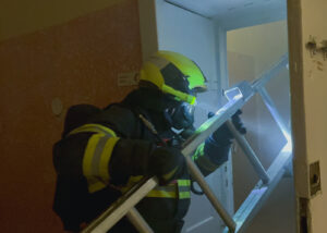 Požár v Psychiatrické léčebně ve Šternberku. Foto: HZS OLK