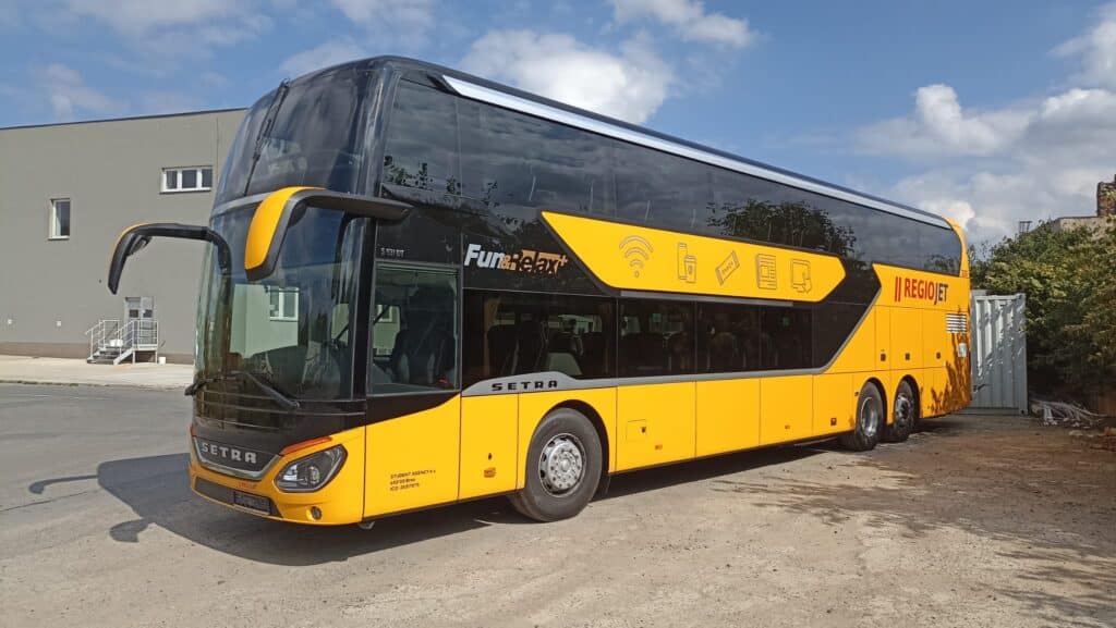 RegioJet představil nové autobusy Fun&Relax. Foto: ČRzprávy.cz