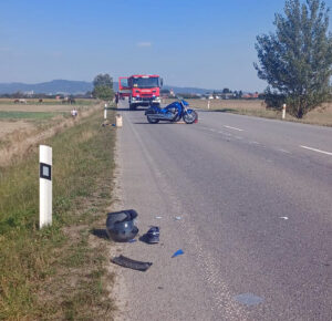 Tragická nehoda motorky u Třebětic na Kroměřížsku. Foto: ZZS ZLK