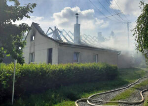 Výbuch domu v Otinovsi na Prostějovsku. Foto: PČR