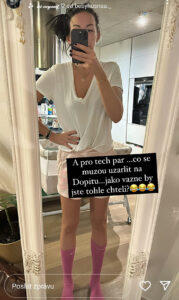 Agáta Hanychová o sobě napsala, že je hnusná. Zdroj: IG