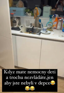 Agáta Hanychová zveřejnila nepořádek v domě. Zdroj: IG