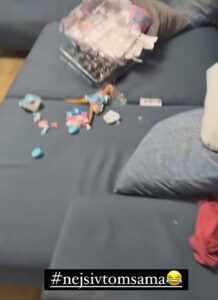 Agáta Hanychová se nebála ukázat nepořádek v domě. Zdroj: IG