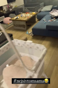Agáta Hanychová se nebála ukázat nepořádek v domě. Zdroj: IG