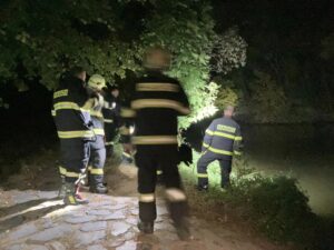 Rybáři zachraňují z tůní na Labi ryby i další živočichy a snaží se je utěsnit. Foto FB / Marek Macholda