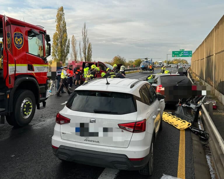 Nehoda na dálnici D10 u Bezděčína. Foto: PČR