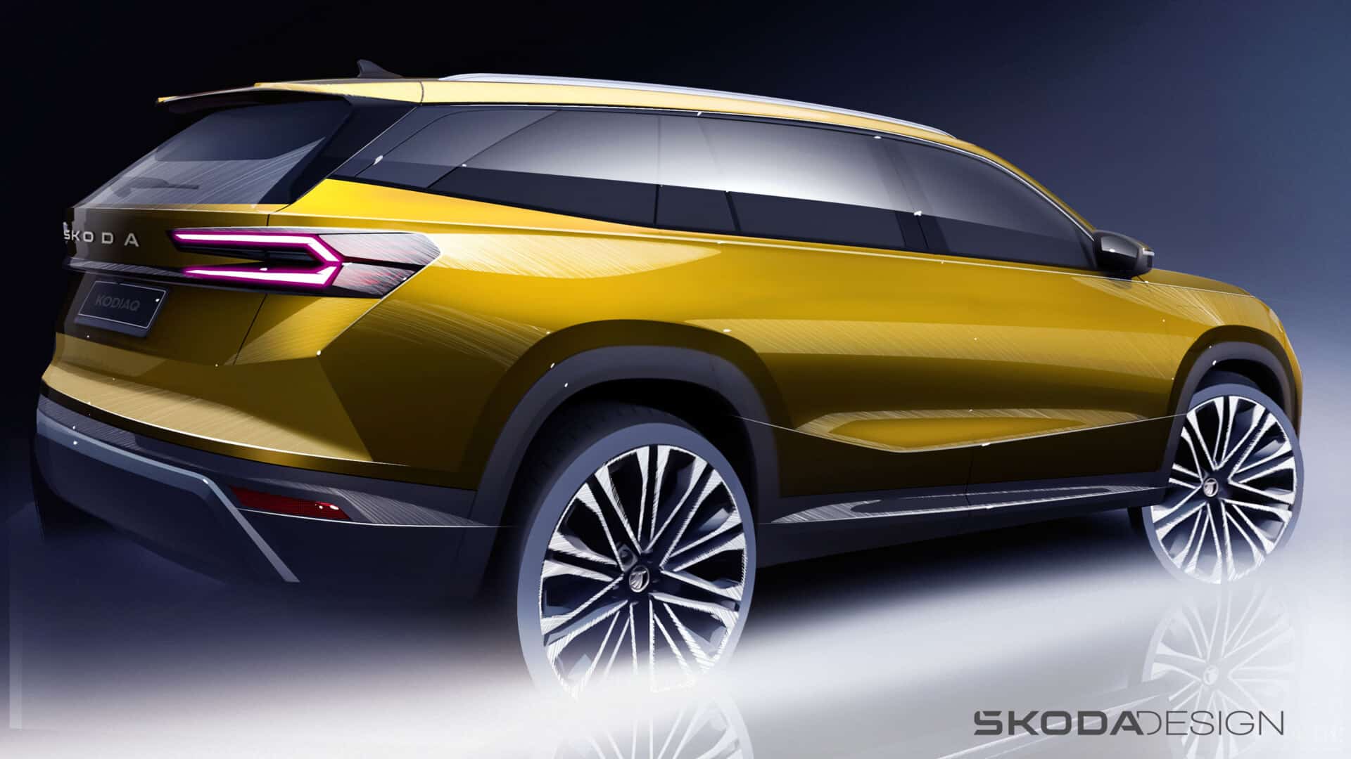 Nová Škoda Octavia na designových skicách. Zdroj: Škoda Auto