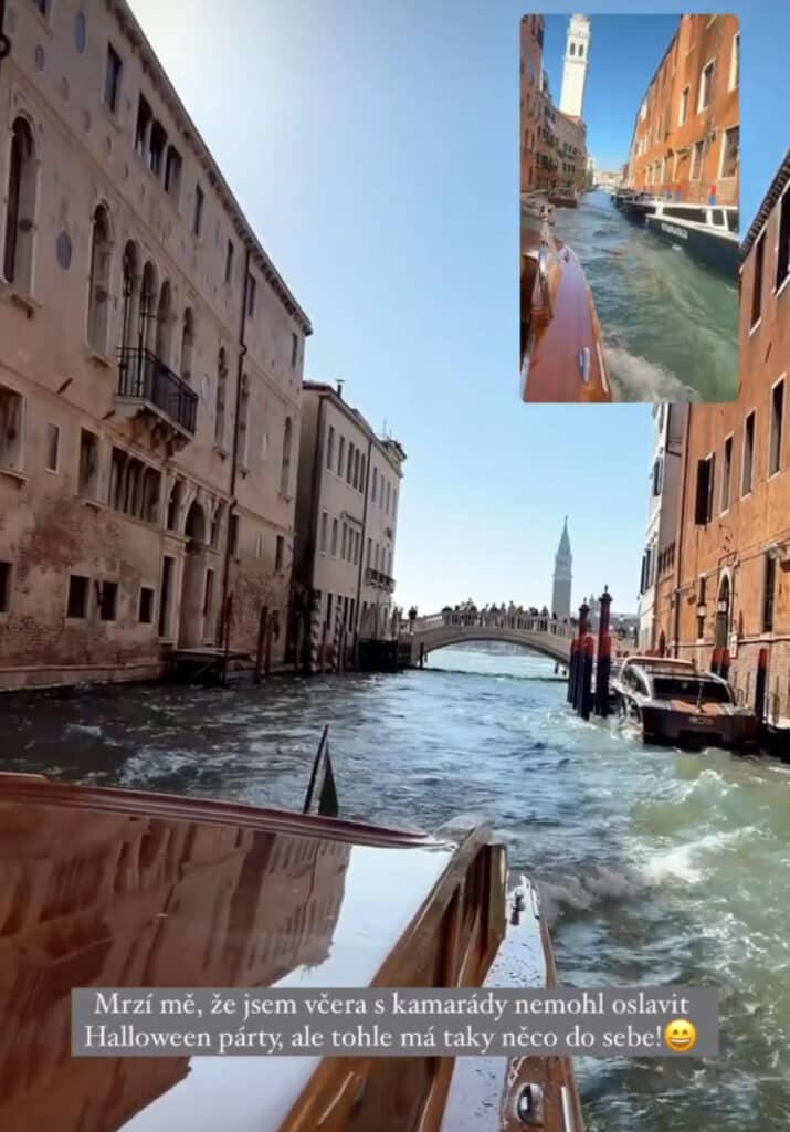 Milan Peroutka si užívá výlet do italských Benátek s rodinou svého muže Dominika. Zdroj: IG