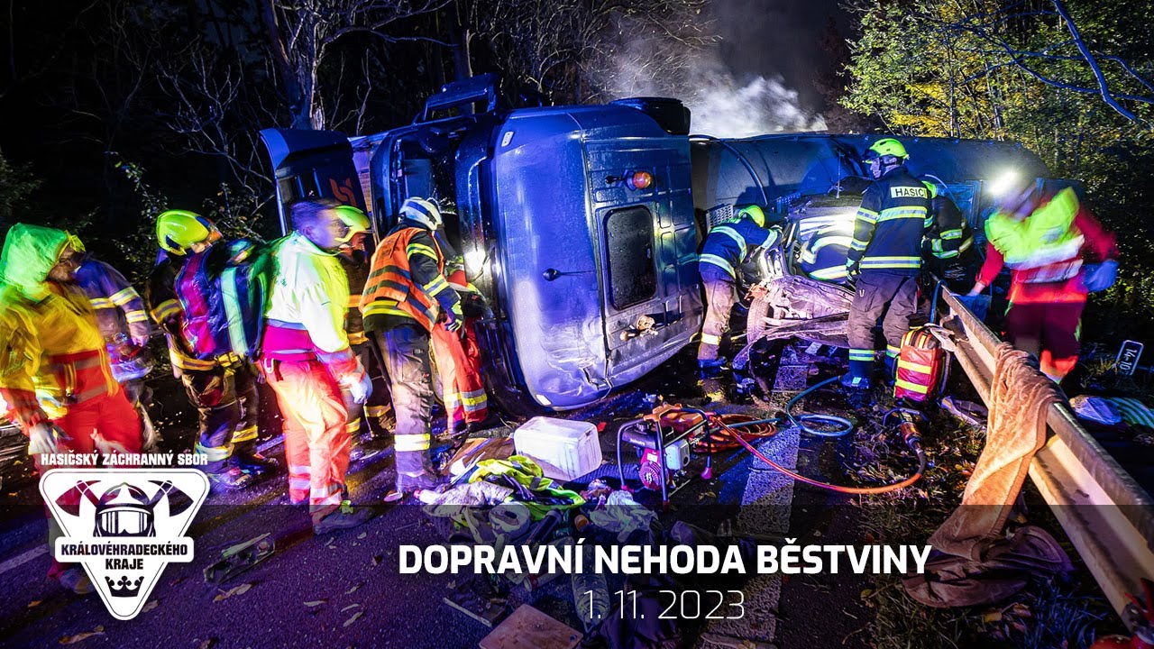 Video Thumbnail: 1. 11. 2023 – Dopravní nehoda Běstviny
