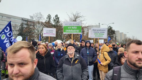 V Mladé Boleslavi se stávkuje proti vládě. Foto: CRzprávy