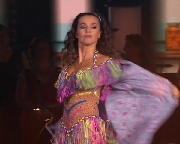 Iva Kubelková a Martin Prágr v sobotní StarDance. Foto: ČT