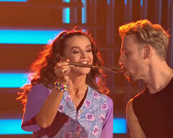 Iva Kubelková a Martin Prágr v sobotní StarDance. Foto: ČT