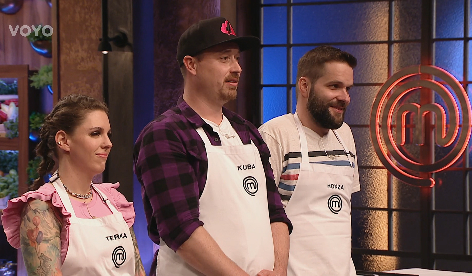 Finálová trojice MasterChef Česko 2023 Tereza, Kuba a Honza. Foto: Voyo