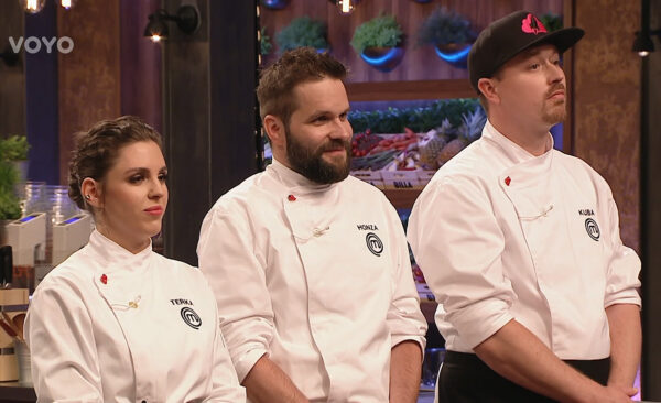 Terka, Honza a Kuba se utkají o titul MasterChef Česko 2023. Zdroj: Voyo