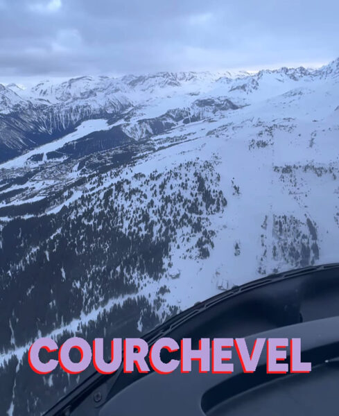 Z vrtulníku se Marešovým naskytl úžasný výhled na letovisko Courchevel. Foto: Leoš Mareš
