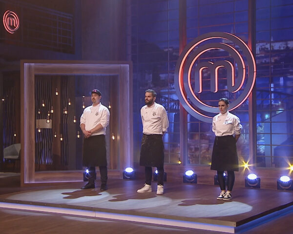 Finalisté MasterChef Česko 2023 Kuba, Honza a Terka. Zdroj: Voyo