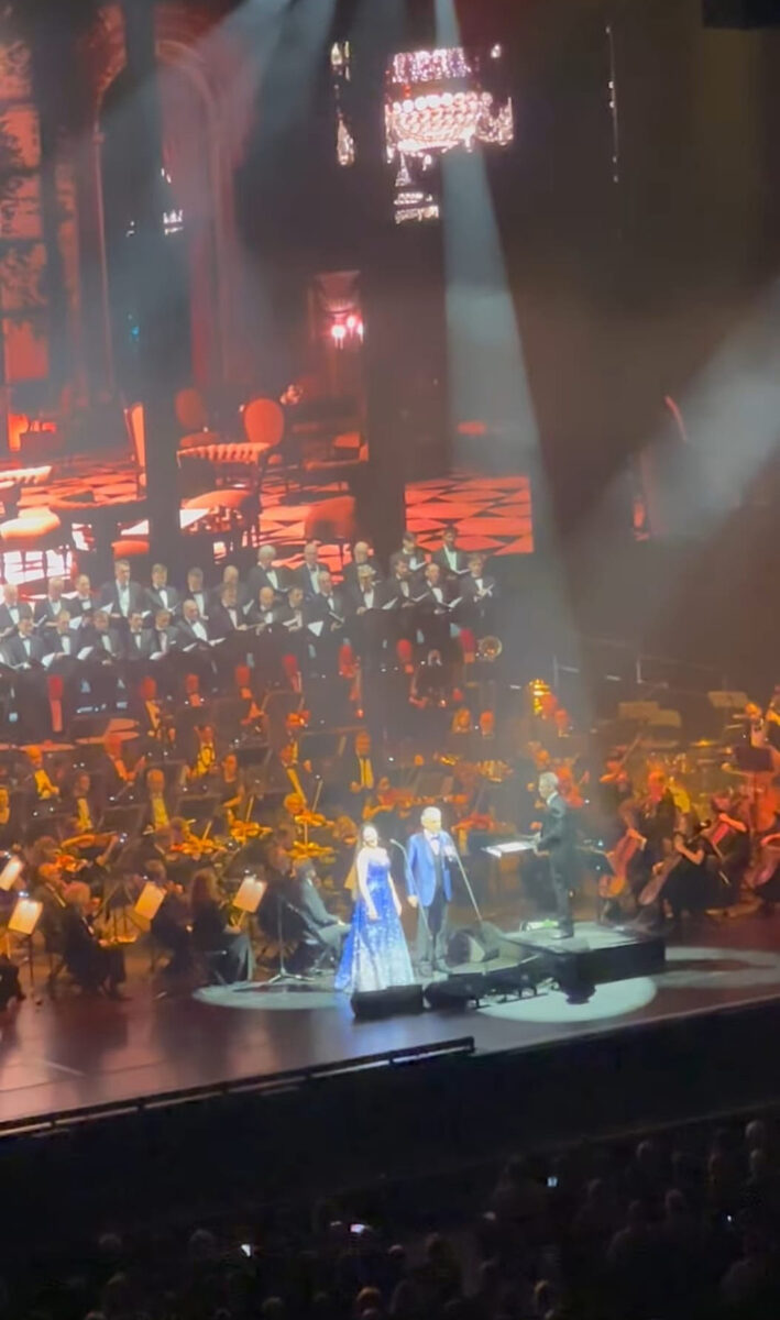 Andrea Bocelli v O2 areně v Praze 14. ledna 2024. Zdroj: IG
