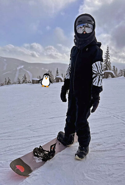Spisovatelka Radka Třeštíková vyjela na snowboard. Foto: IG