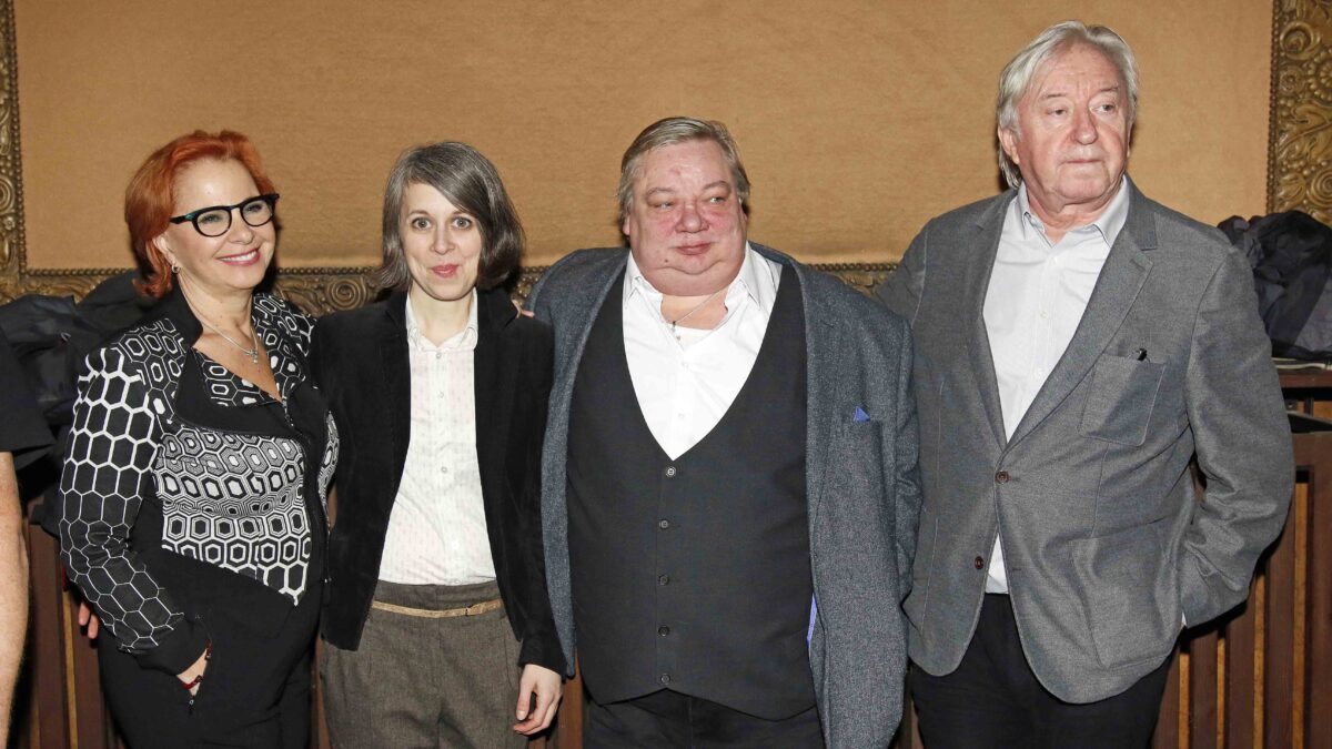 Norbert Lichý s kolegy na premiéře filmu hmyz. Foto: Nextfoto