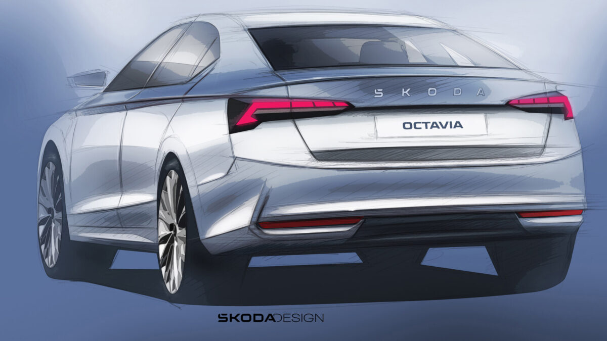 Škoda Auto ukázala první obrázky modernizovaného vozu Škoda Octavia. Zdroj: Škoda