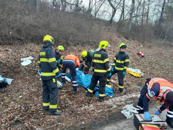 Hromadná nehoda u Bystřice na Benešovsku. Foto: HZS