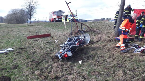 Nehoda motorkáře u Lichkova. Foto: HZS