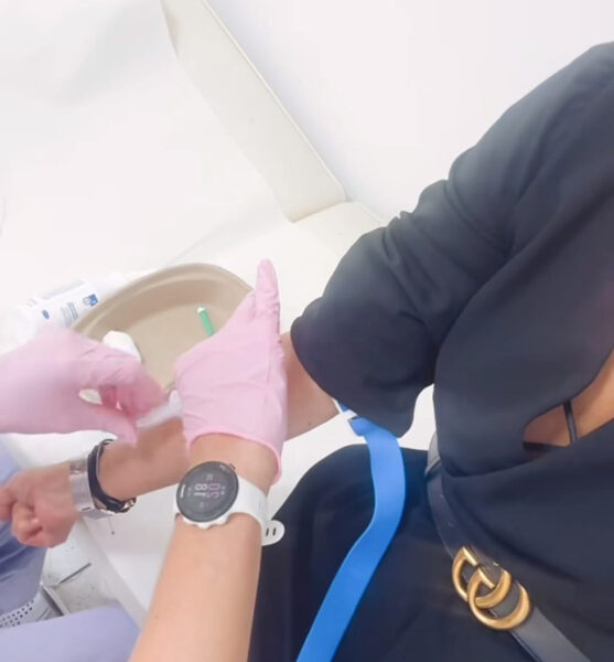 Agáta Hanychová na předoperačním vyšetření. Zdroj: IG