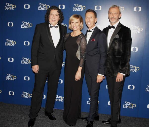 Richard Genzer, Tatiana Drexler, Zdeněk Chlopčík a Jan Tománek ve StarDance. Foto: Nextfoto