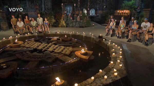 Kmenová rada v 16. díle Survivor 2024. Zdroj: Voyo