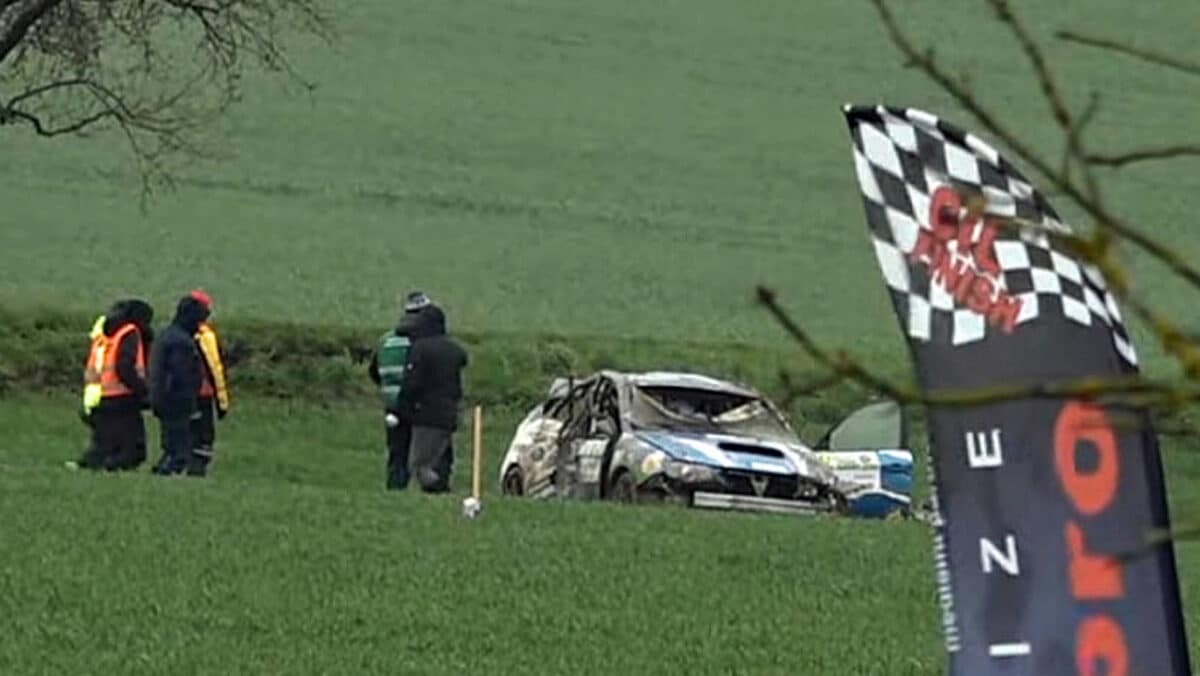 Tragická nehoda na Rallye Šumava. Foto: Filmpro
