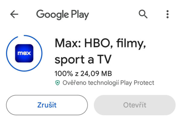 Instalace nové aplikace MAX.