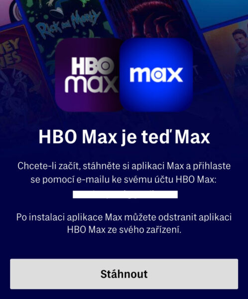Instalace nové aplikace MAX.
