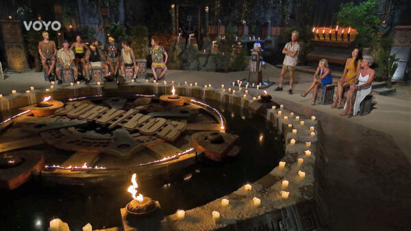 Kmenová rada ve 27. díle Survivor 2024. Zdroj: Voyo