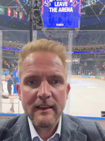 MS v hokeji moderoval Libor Boušek. Zdroj: IG