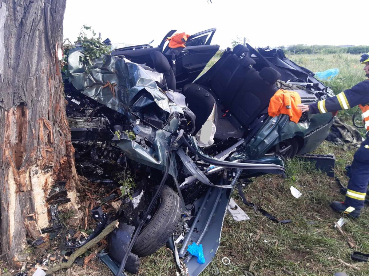 Tragická nehoda u obce Staňkovice na Žatecku. Foto: HZS