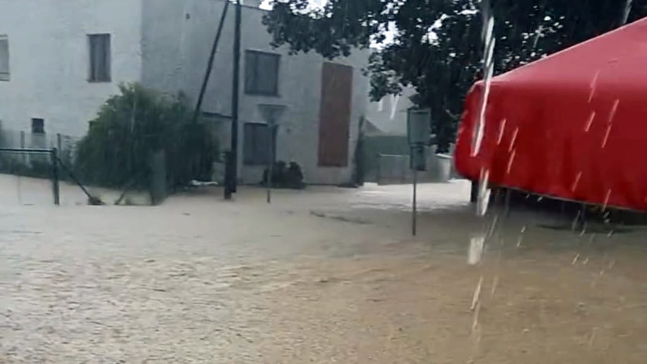 Přívalový déšť zatopil Blížejov. Zdroj: Wendy Radošická