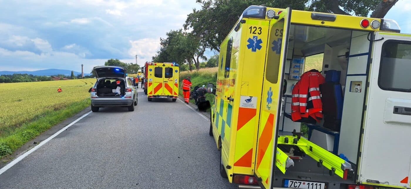 Tragická nehoda u Bavorova. Zemřeli dva motorkáři. Foto: ZZS