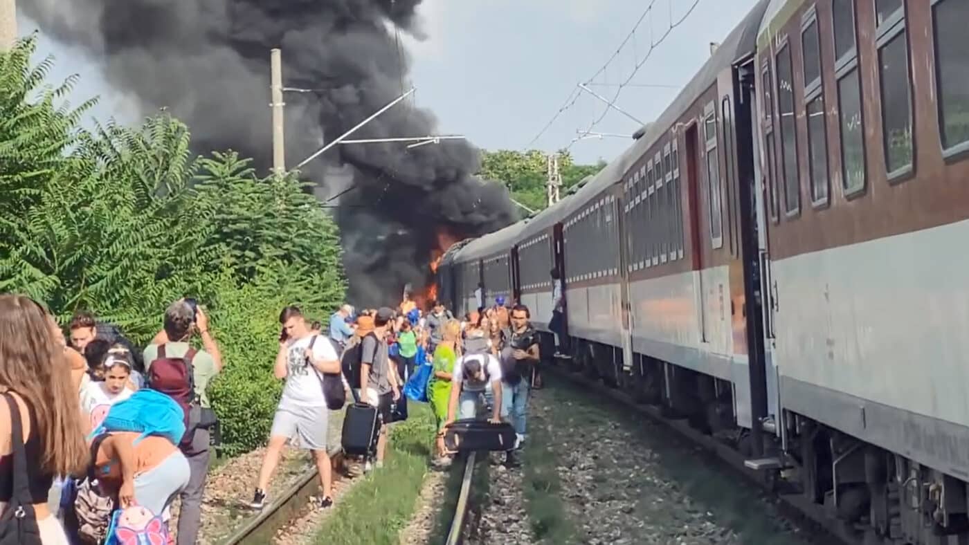 Nehoda českého vlaku na Slovensku. Zdroj: Katarína Molnárová